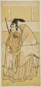 Der Schauspieler Nakamura Nakazo I als Ko no Moronao im Stück Kanadehon Chushingura, aufgeführt im Morita-Theater im achten Monat, 1779
