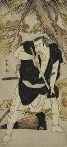 Der Schauspieler Nakamura Nakazo I als Ono Sadakuro im Stück Kanadehon Chushingura, aufgeführt im Ichimura-Theater im sechsten Monat