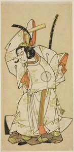 Der Schauspieler Nakamura Nakazo I als Prinz Koreakira (?) im Stück Gohiiki Kanjincho, aufgeführt im Nakamura Theater im elften Monat, 1773