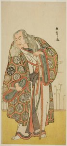 Der Schauspieler Nakamura Nakazo I als Schwertmeister Takuma Genryu (?) im Stück Edo no Fuji Wakayagi Soga (?), aufgeführt im Nakamura Theater (?) im ersten Monat, 1789 (?) von Katsukawa Shunsho