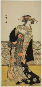 Der Schauspieler Nakamura Riko I in einer unbekannten Rolle