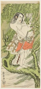 Der Schauspieler Nakamura Sukegoro II in der Rolle eines ritterlichen Bürgers (otokodate) von Katsukawa Shunsho