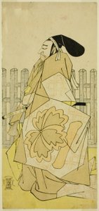 Der Schauspieler Nakayama Kojuro VI als Ko no Moronao im Stück Kanadehon Chushingura, aufgeführt im Nakamura Theater im fünften Monat, 1786