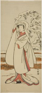 Der Schauspieler Segawa Tomisaburo I als Reiherjungfrau (Sagi Musume)