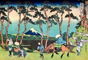36 Ansichten des Berges Fuji, Japan: Hodogaya auf der Tokaido-Straße von Katsushika Hokusai