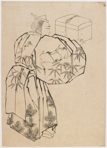 Ein Hofbote von Katsushika Hokusai