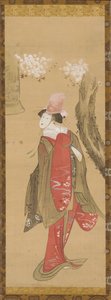 Eine Tänzerin, Kiyohime, ein Kirschbaum und die Glocke von Dojo-ji