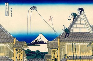 Eine Skizze des Mitsui-Geschäfts in Suruga in Edo, 1830-1833 von Katsushika Hokusai