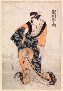 Schauspieler Segawa Michinosuke in der Rolle der Kurtisane Omune
