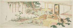 Bewunderung der Glyzinien von Katsushika Hokusai