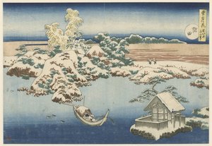 Der Sumida-Fluss im Schnee