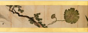 Detail der Bildrolle mit verschiedenen Bildern, Edo-Periode, 1839 von Katsushika Hokusai