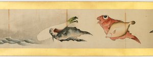 Detail einer Bildrolle mit verschiedenen Bildern, Edo-Periode, 1839 (Detail) von Katsushika Hokusai