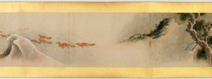 Detail einer Bildrolle mit verschiedenen Bildern, Edo-Periode, 1839 (Detail) von Katsushika Hokusai