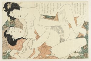 Ehepaar bei der Liebe von Katsushika Hokusai