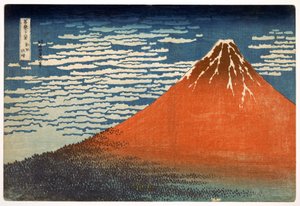 Fuji; Berge bei klarem Wetter; 1831; aus der Serie 