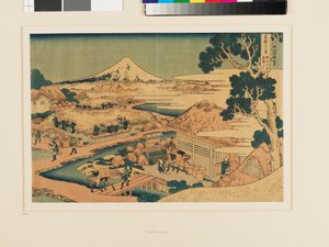 Fuji von den Teefeldern von Katakura in Suruga