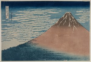 Fuji bei klarem Wetter aus der Serie Sechsunddreißig Ansichten des Berges Fuji, frühe 1830er Jahre von Katsushika Hokusai
