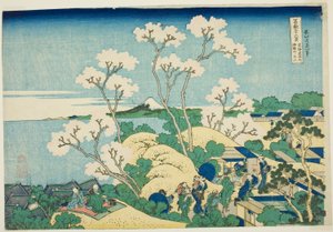 Goten-Hügel bei Shinagawa auf der Tokaido, aus der Serie "36 Ansichten des Berges Fuji"