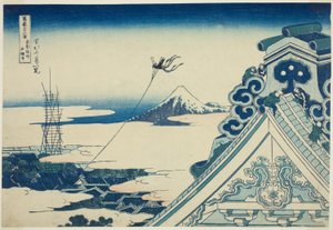 Honganji-Tempel in Asakusa in Edo (Toto Asakusa Honganji), aus der Serie "36 Ansichten des Berges Fuji (Fugaku sanjurokkei)" von Katsushika Hokusai