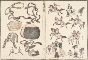 Reiter und Geschirr von Katsushika Hokusai
