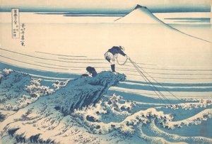 Kajikazawa in der Provinz Kai, aus der Serie Sechsunddreißig Ansichten des Berges Fuji von Katsushika Hokusai