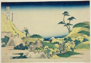 Unteres Meguro (Shimo Meguro), aus der Serie "Sechsunddreißig Ansichten des Berges Fuji (Fugaku sanjurokkei)" von Katsushika Hokusai
