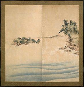 Berg Fuji und Enoshima, Edo-Periode, ca. 1825 von Katsushika Hokusai