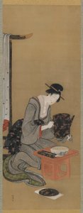 Neujahrsbrauch: Wunsch nach einem glückverheißenden Traum zum Neujahr, Edo-Periode, ca. 1806-11 von Katsushika Hokusai