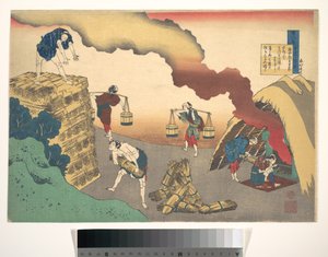 Gedicht von Gon-Chunagon Sadaie, aus der Serie Einhundert Gedichte erklärt von der Amme (Hyakunin isshu uba ga etoki)