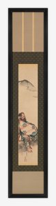 Dichter Semimaru mit seiner Laute in einer Tasche, Edo-Periode, 1839 von Katsushika Hokusai