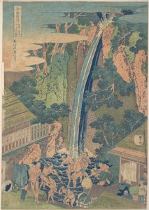 Rōben-Wasserfall bei Ōyama in der Provinz Sagami, aus der Serie Eine Tour zu Wasserfällen in verschiedenen Provinzen von Katsushika Hokusai