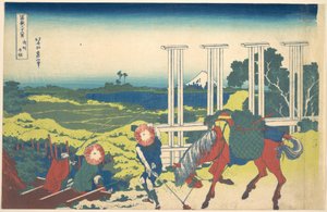Senju in der Provinz Musashi, aus der Serie Sechsunddreißig Ansichten des Berges Fuji von Katsushika Hokusai