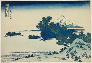 Shichirigahama-Strand in der Provinz Sagami (Shoshu Shichirigahama), aus der Serie "Sechsunddreißig Ansichten des Berges Fuji (Fugaku sanjurokkei)"