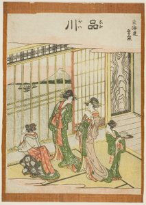 Shinagawa, aus der Serie "Dreiundfünfzig Stationen des Tokaido (Tokaido gojusan tsugi)"
