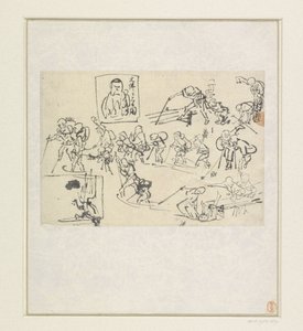 Shishi-Skizzen von Katsushika Hokusai