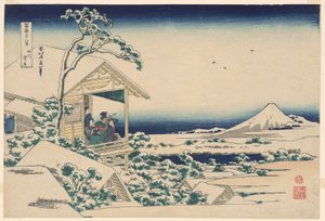 Schneemorgen aus Koishikawa, aus der Serie "36 Ansichten des Berges Fuji"
