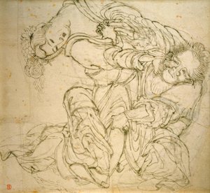 Soko kämpft mit seiner Frau von Katsushika Hokusai