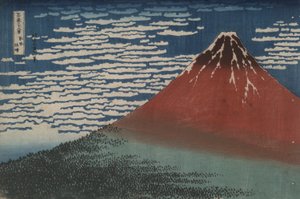 Südwind bei klarem Morgen, auch bekannt als Roter Fuji, aus der Serie Sechsunddreißig Ansichten des Berges Fuji von Katsushika Hokusai