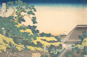 Surugadai in Edo Toto Sundai, aus der Serie Sechsunddreißig Ansichten des Berges Fuji Fug..., ca. 1830-32 von Katsushika Hokusai
