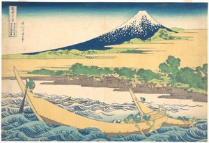 Tago-Bucht bei Ejiri auf der Tōkaidō (Tōkaidō Ejiri Tago no ura ryaku zu), aus der Serie Sechsunddreißig Ansichten des Berges Fuji (Fugaku sanjūrokkei) von Katsushika Hokusai