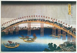 Temma-Brücke, Osaka, Japan, 1830