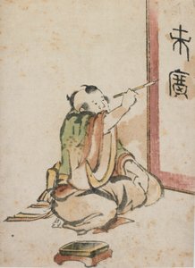 Der Kalligraph, spätes 18. - frühes 19. Jahrhundert von Katsushika Hokusai
