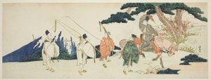 Die östliche Reise des berühmten Dichters Ariwara no Narihira von Katsushika Hokusai