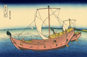 Die Kazusa-See-Route, ca. 1830 (Holzschnitt)
