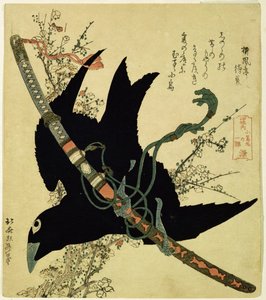 Der kleine Rabe mit dem Schwert des Minamoto-Clans, ca. 1823
