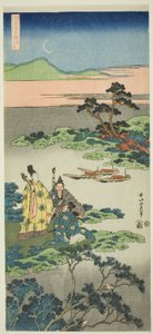 Der Minister Toru (Toru no Otodo), aus der Serie "Spiegel japanischer und chinesischer Gedichte (Shiika shashinkyo)"