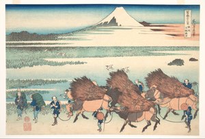 Die neuen Felder bei Ōno in der Provinz Suruga, aus der Serie Sechsunddreißig Ansichten des Berges Fuji von Katsushika Hokusai