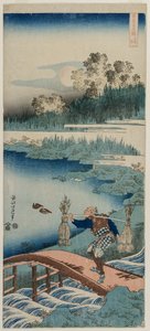 Der Schilfsammler, aus der Serie Ein wahrer Spiegel der chinesischen und japanischen Poesie, 1834-1835