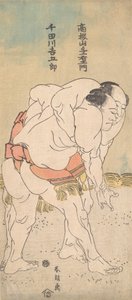 Die Sumoringer Takaneyama Yoichiemon und Sendagawa Kichigoro (ca. 1790-93)